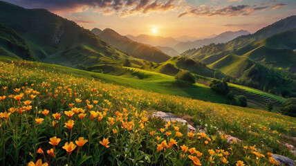 beautiful natural scenery background