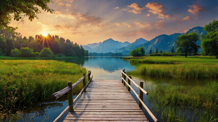 Fototapeta premium beautiful natural scenery background