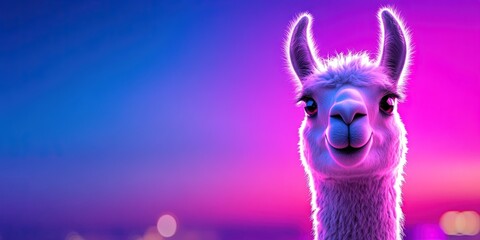 photo of happy smiling llama 