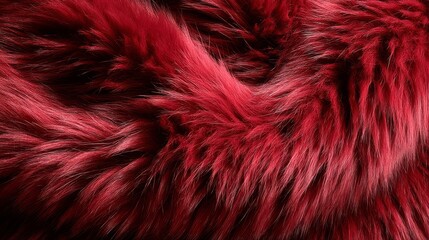 Naklejka premium Red fur texture