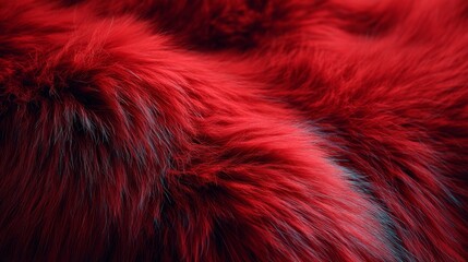 Naklejka premium Red fur texture
