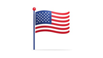 American Flag in Navigation: Celebrating Independence Day with Patriotic Symbol