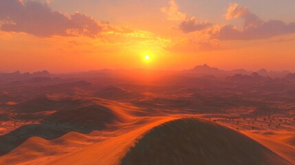 Fototapeta premium Desert sunset panorama (1)