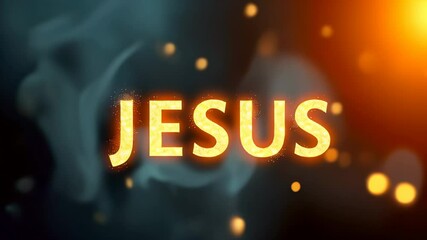 Blurry image of a jesus word