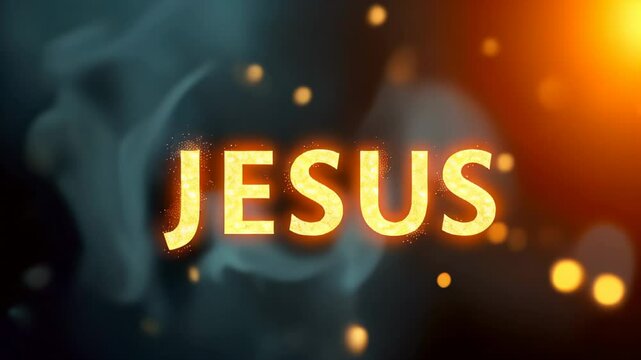 Blurry image of a jesus word