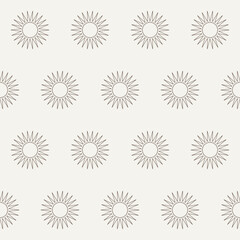 Outline Star Isolated on Beige Seamless Pattern background. Elegant Vintage Aesthetic Boho Textile Print. Wrapping Paper Design. baby Nursery Wallpaper. Vintage Clothing Textile Fabric Design. 