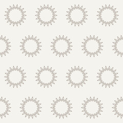 Outline Star Isolated on Beige Seamless Pattern background. Elegant Vintage Aesthetic Boho Textile Print. Wrapping Paper Design. baby Nursery Wallpaper. Vintage Clothing Textile Fabric Design. 