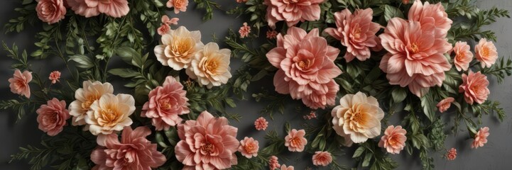 Classic faux flower wall panel; adds timeless charm  ,  wedding backdrop,  peony