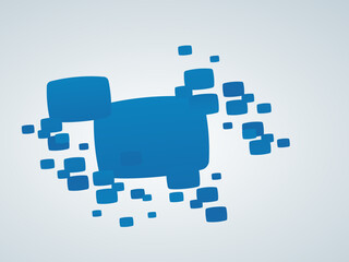 vector abstract blue screens background with squares