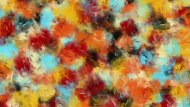 Vibrant, Swirling Abstract Painting Animation, Dynamic Brushstroke Motion