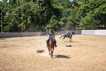 Young Female Rider on a Western Appendix Horse