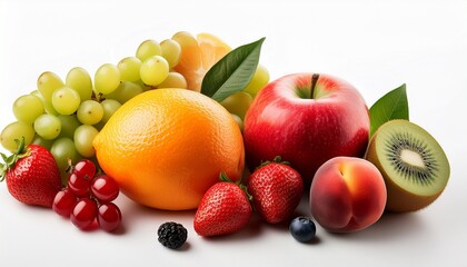 fruit on a white background