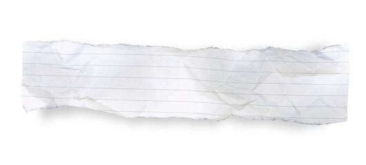piece of torn blank note paper
