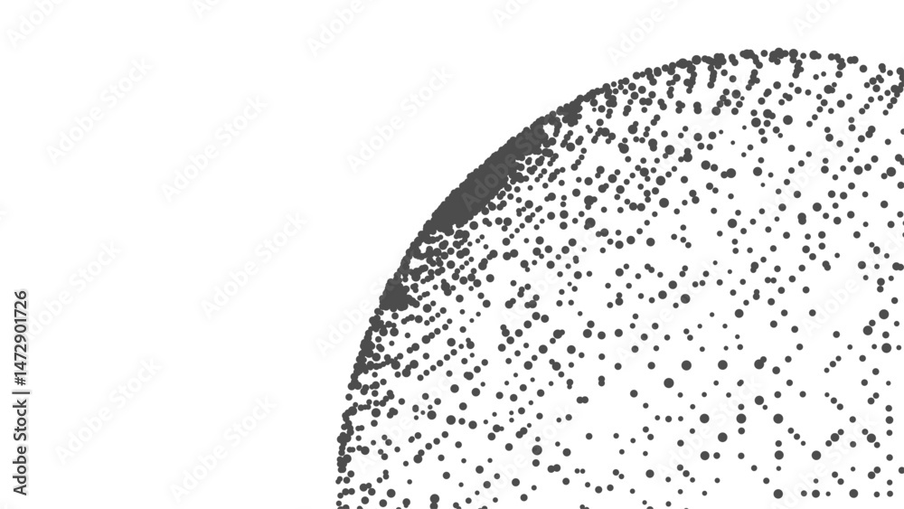 Fototapete Technology background with copy space. Abstract sphere. Dots connected by lines. Minimalist mesh. Abstract polygonal shape.