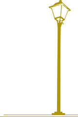 old street lamp vector