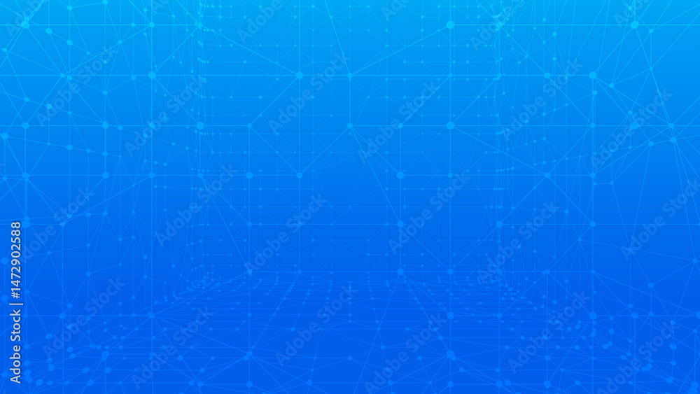 Poster Technology abstract background. Dots connected by lines. Minimalist mesh backdrop. Abstract polygonal shape. Plexus circles.