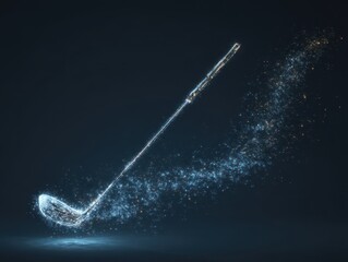 Abstract digital representation of a golf club.