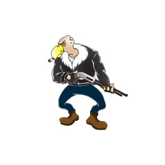 vigilant police vulture mascot