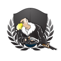 vigilant police vulture mascot