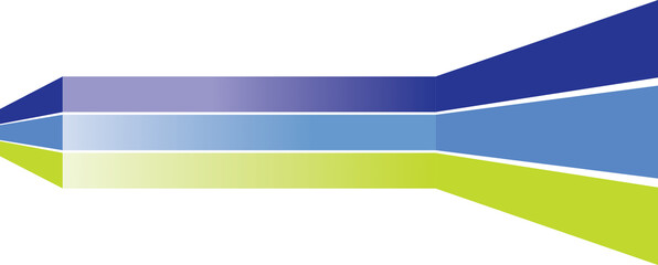 3 perspective colored stripes