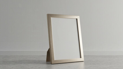 Minimalist picture frame on a light gray background  