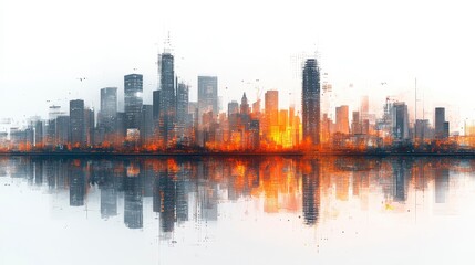 Cityscape reflection