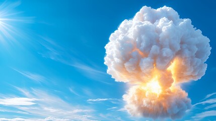 Cloud Explosion in Blue Sky