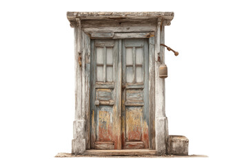 PNG Rustic weathered wooden door with vintage charm and faded colors