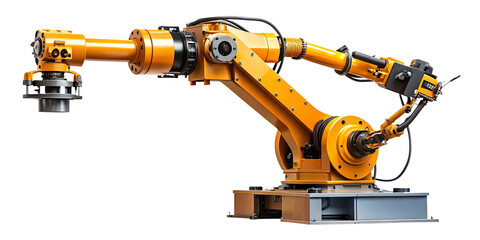 Detailed view of an industrial robot arm used for automated manufacturing