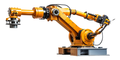 Detailed view of an industrial robot arm used for automated manufacturing