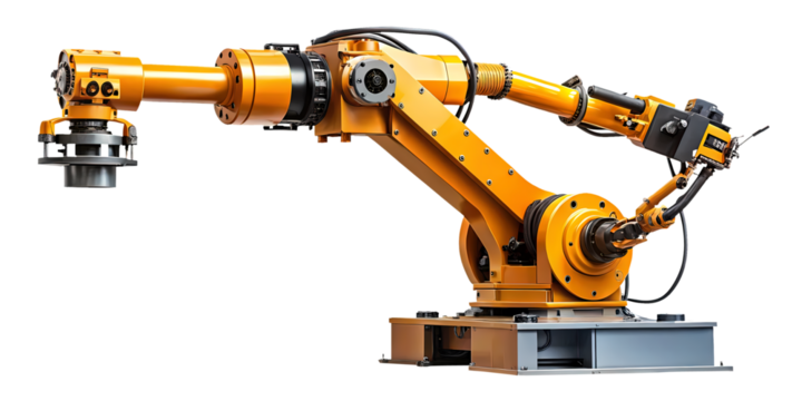 Detailed view of an industrial robot arm used for automated manufacturing