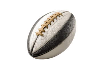 PNG Classic leather rugby ball with hand-stitched details on white background