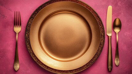 Golden plate setting