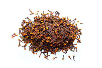 A spice of dried cloves, herbal medicine plant