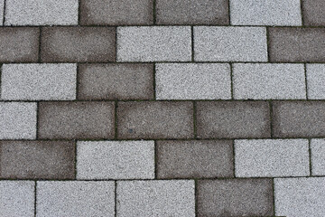 Texture of brick pavement in Tokyo Japan, clean and beautiful