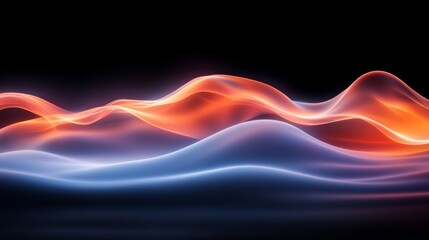 Digital design that incorporates dynamic abstract elements with glowing lines and particles