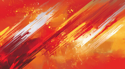 A dynamic red and orange abstract design with bold brush strokes and glowing edges. [Crimson Rain] | Dying Skies | fading red. Illustration