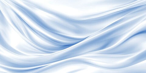 Obraz premium Abstract flowing blue silk fabric waves creating smooth soft luxury texture. Elegant folds and pattern suitable for modern design or decorative background.