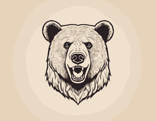 Vintage illustration of bear t shirt design, vector graphic, typographic poster or tshirts street wear and Urban style