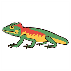 Obraz premium Anole vektor flat