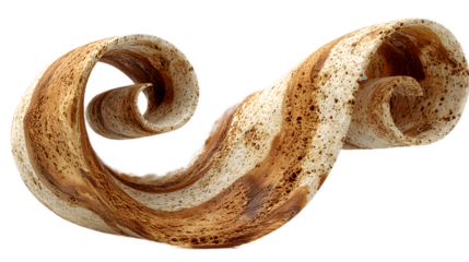 Abstract Swirling Wooden Sculpture Nature's Art in Brown and Beige Hues