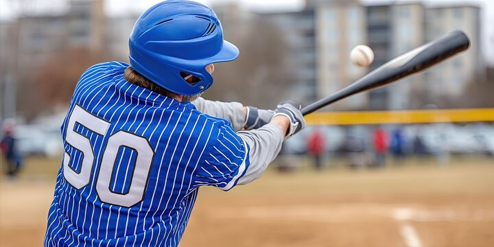 action photo of baseball player swinging bat 