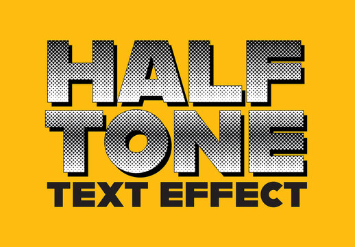 Halftone Text Effect for Illustrator