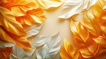 Closeup view of orange and cream textured fabric