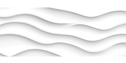Obraz premium Abstract white wavy background with layered curved paper shapes minimal modern clean design template for creative projects and presentations.