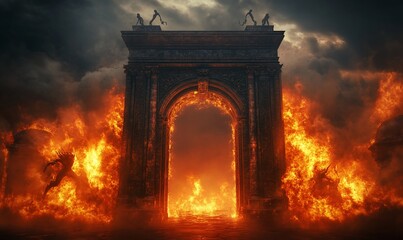 Fototapeta premium fire in the city
