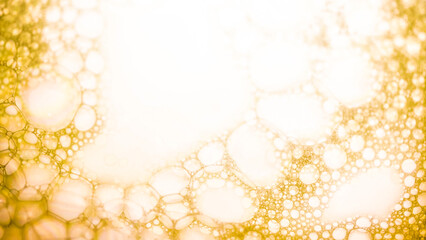 Abstract yellow bubble background with copy space for text. High quality photo