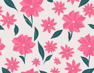 Polygonal illustration of Pink flower t shirt design, vector graphic, typographic poster or tshirts street wear and Urban style