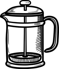 Coffee shop menu glyph icons, SVG with clean lines. Vintage Style Illustration of Milk Bottle with Ice Cubes