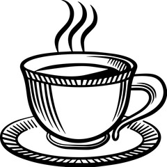 Coffee shop menu glyph icons, SVG with clean lines. Coffee Bean Illustration in Open Book on White Background